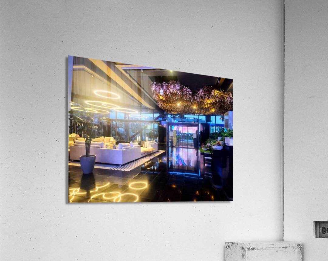 Neon Eden: Sanctuary of Modern Elegance Acrylic Print