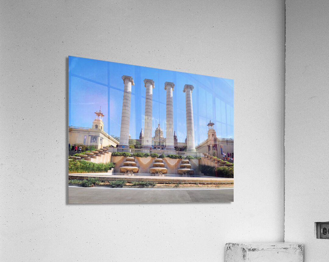 Vertical Dreams: Barcelona’s Guardians of History Acrylic Print