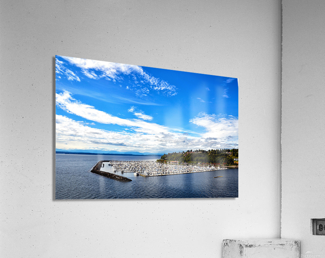 Boat Dock By the Sea Wall Acrylic Print