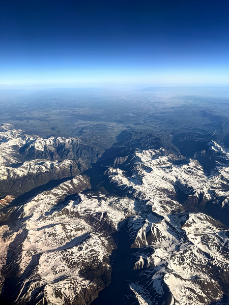Snowcapped Mountains  of Utah: Where Earth Breathes Sky Print