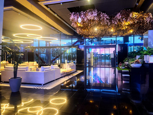 Neon Eden: Sanctuary of Modern Elegance Print