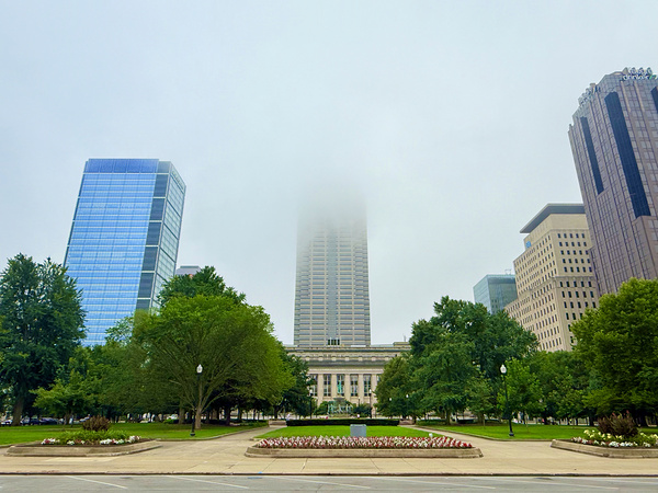 Skyscraper in the Mist Print