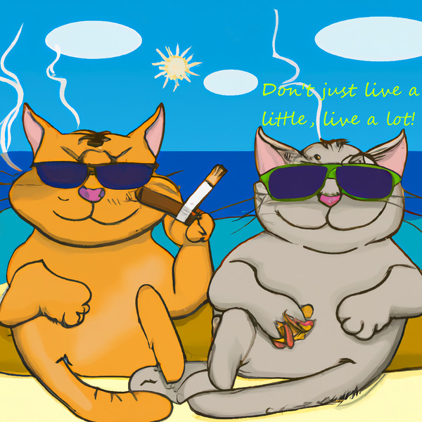 BadCatz Beach Bums 1A Print