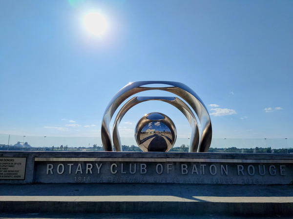 Rotary Club Centennial Sculpture Metallic Eyeball to Heaven Print