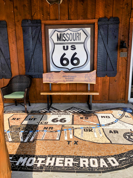 Mosaic Tribute to Route 66 Print