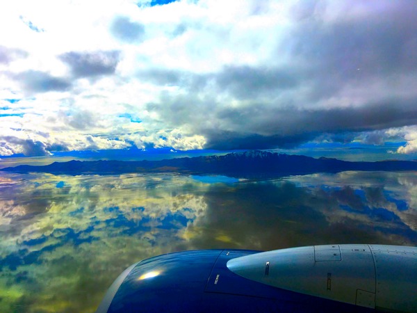 Reflections Over Great Salt Lake  2 Print
