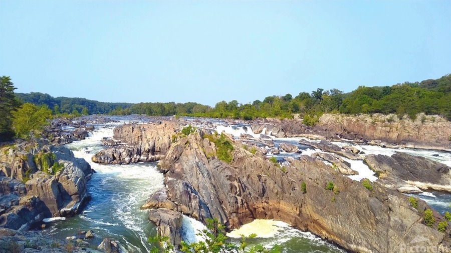 Great Falls Park Panoramic  Print