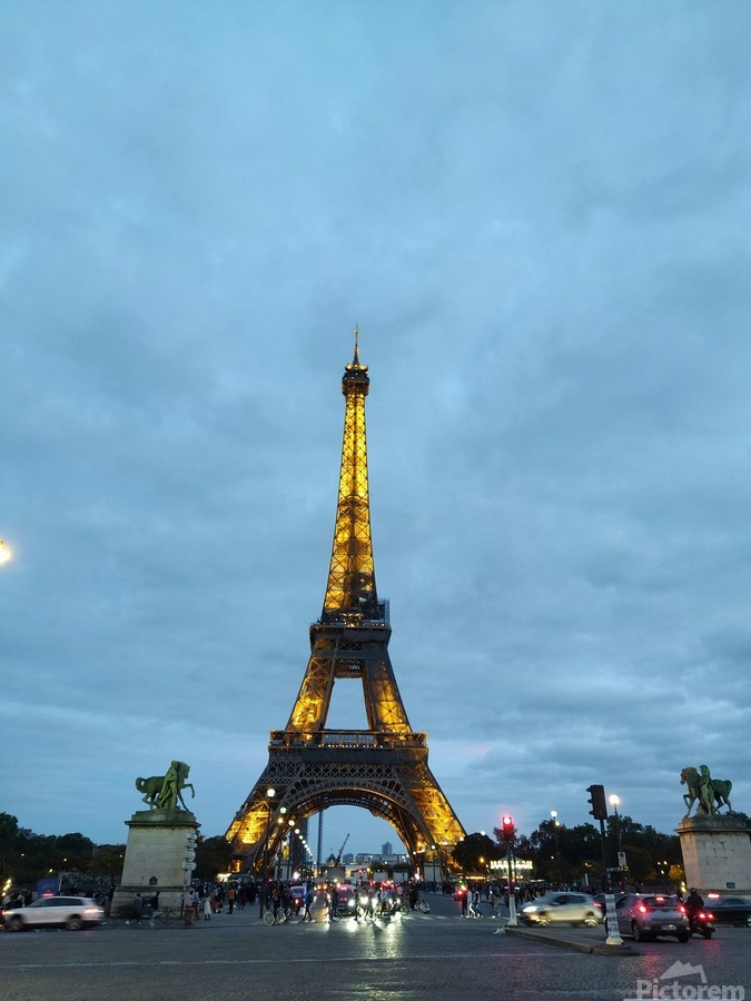 Eiffel Tower at Night 1  Print