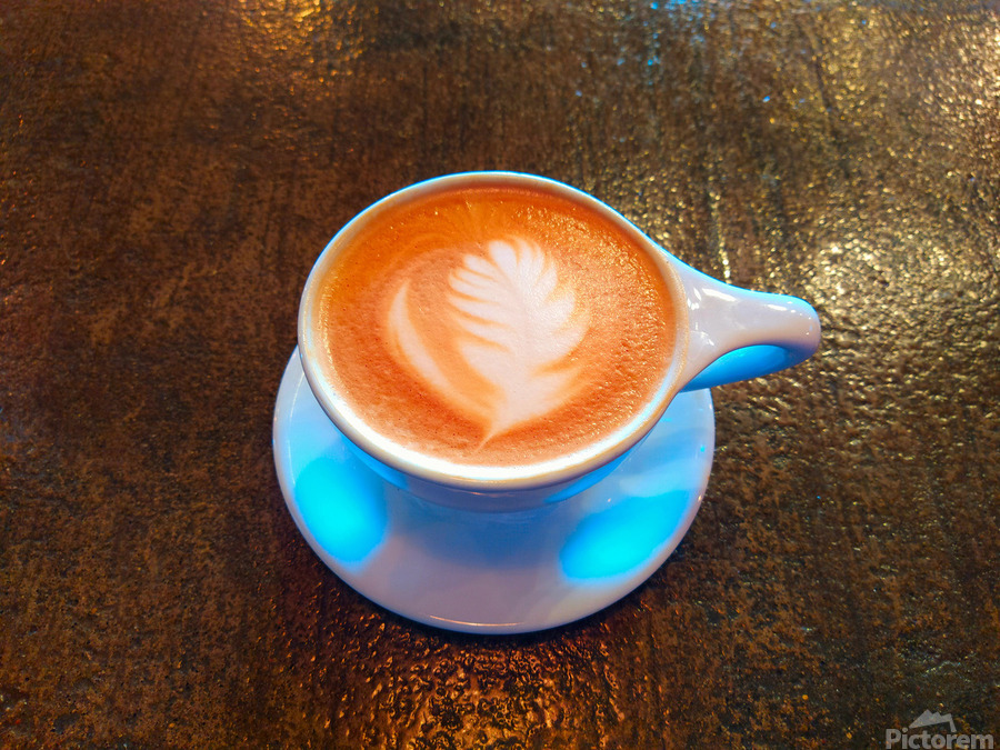 Frothy Feather Lavender Vanilla Latte  Print