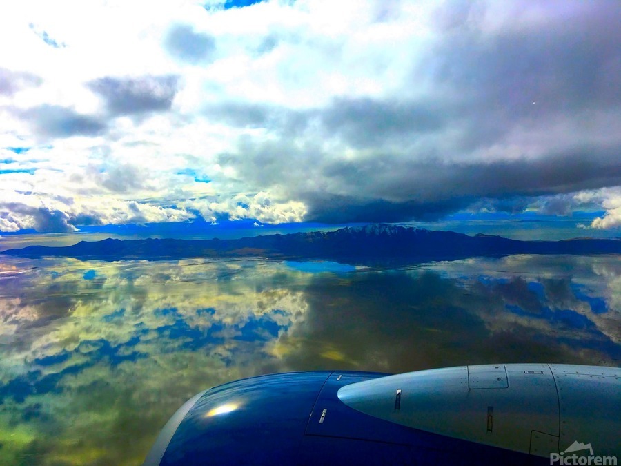 Reflections Over Great Salt Lake  2  Imprimer