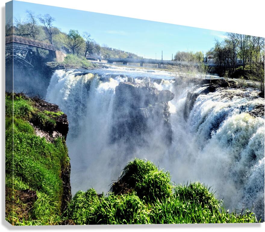 Power in Stillness: The Falls of Paterson NJ Canvas Print