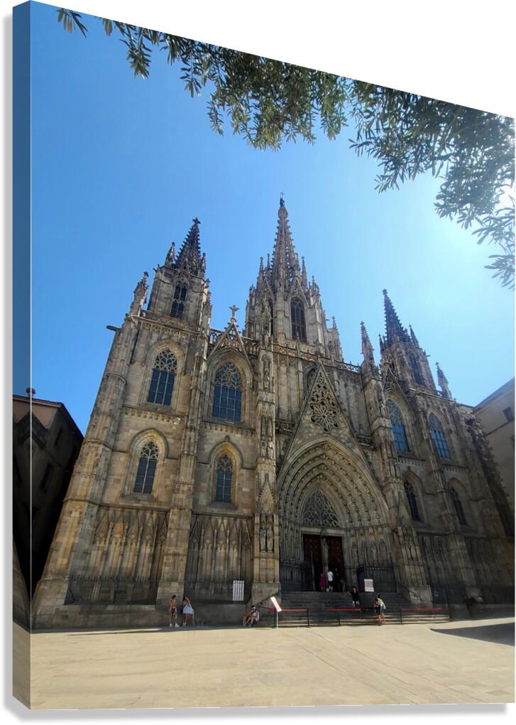 Barcelona Cathedral: Where Stone Remembers the Sky Canvas Print