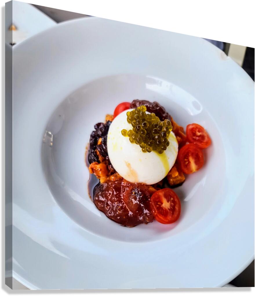 Caviar & Cream: A Culinary Canvas Canvas Print