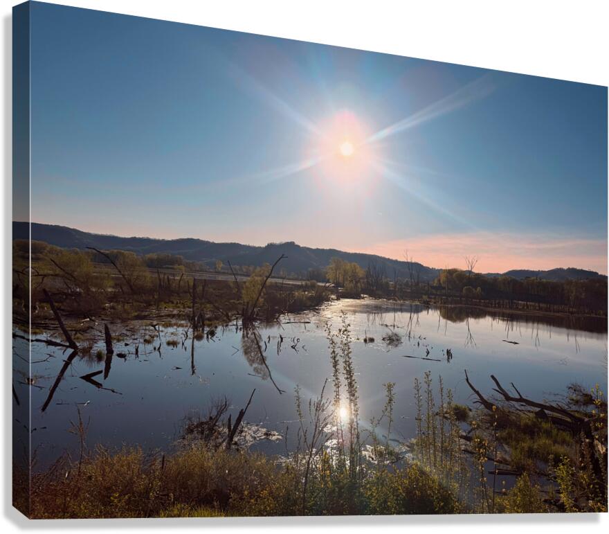 Reflections of La Crosse 2-Reflecting the brilliance of a new day Canvas Print