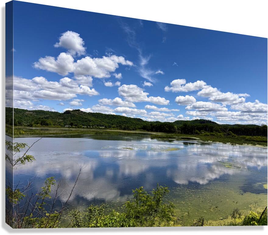 Cloud Watching by the Lake Canvas Print