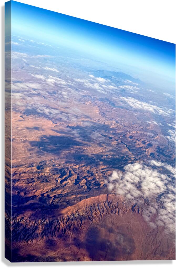 Rivers of Time: Aerial Symphony over the Colorado Plateau Canvas Print