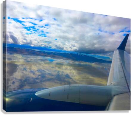 Reflections Over Great Salt Lake  Canvas Print