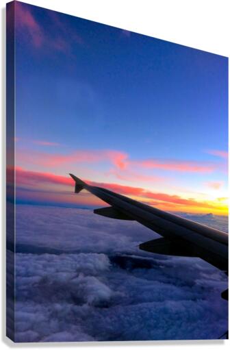 Flying into the Sunset 5 Canvas Print