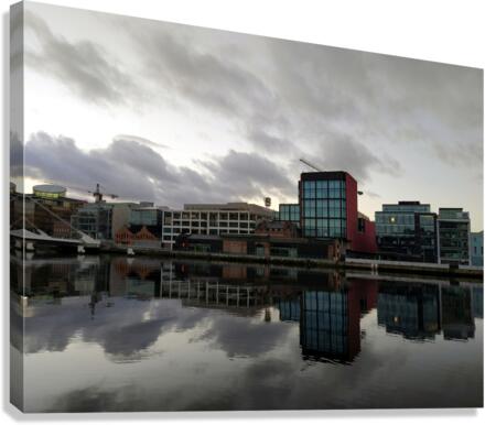 Calm Along River Quay 3 Canvas Print