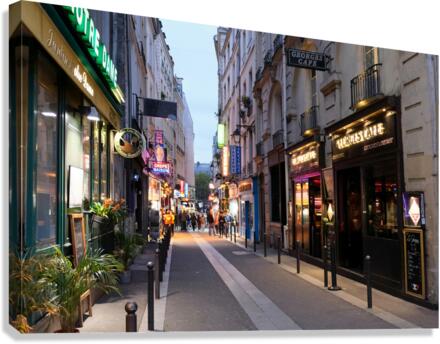 Streets of Paris -- Night Life  Canvas Print