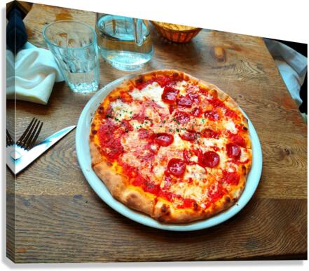 Pepperoni Pizza Pie  Canvas Print