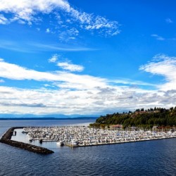 Boat Dock By the Sea Wall