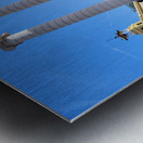 Vertical Dreams: Barcelona’s Guardians of History Metal print