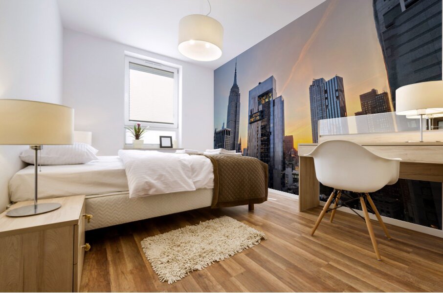 Sunrise Over the City Mural print