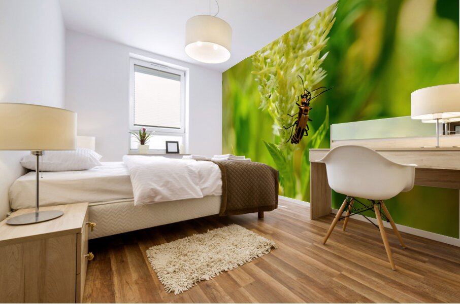 The Daylight Firefly: Guardian of the Green Flame Mural print