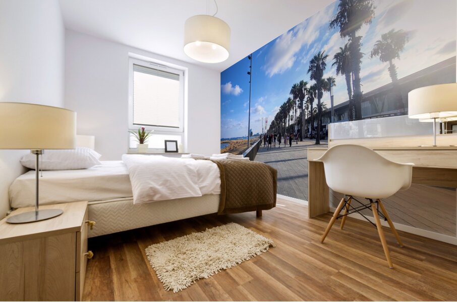 Barcelona Beach: Steps Toward Solace Mural print