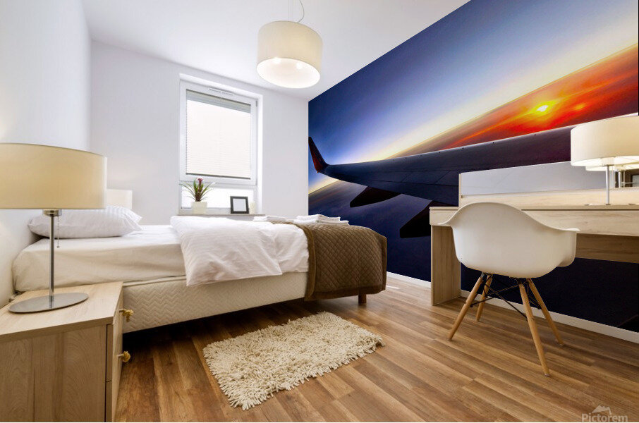 Flying into the Sunset Mural print