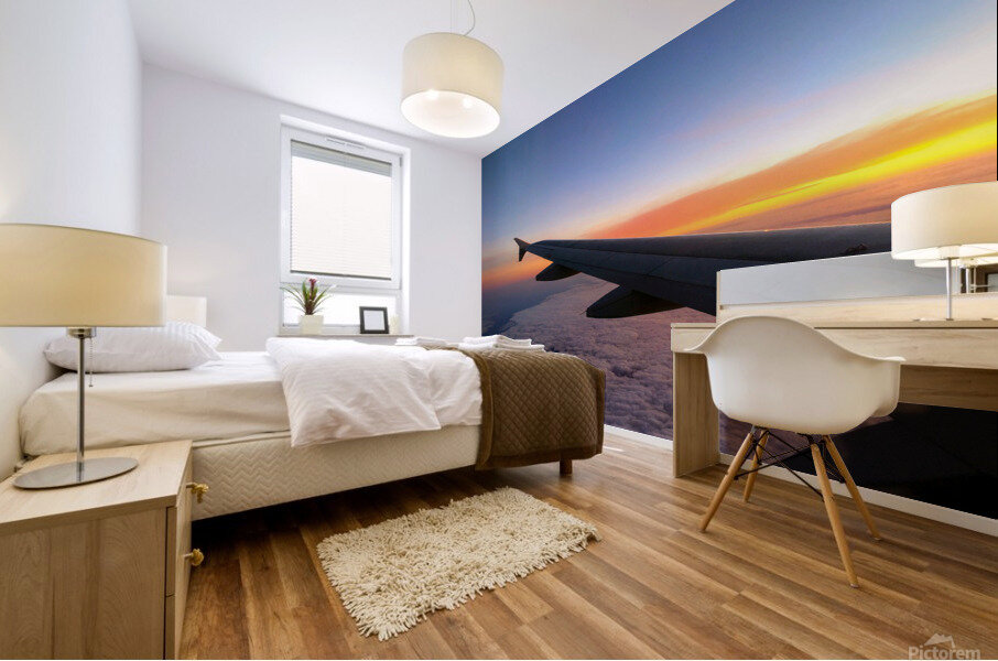 Flying into the Sunset 3 Mural print