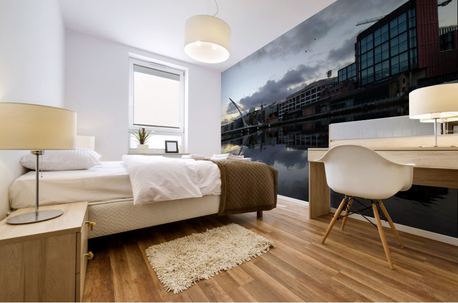 Calm Along River Quay 1 Mural print