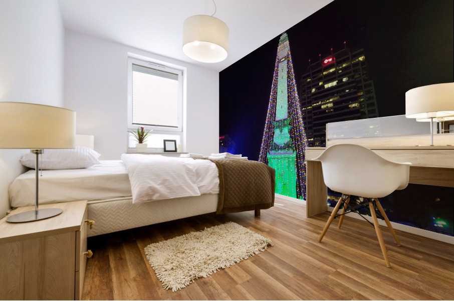 Christmas Tree Lights Mural print