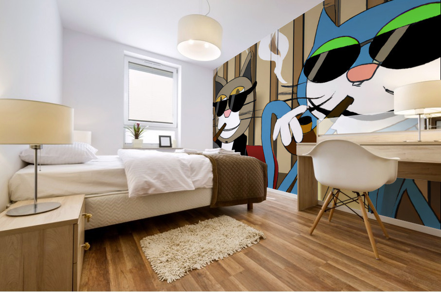 BadCatz Bar Buddies 1B Mural print