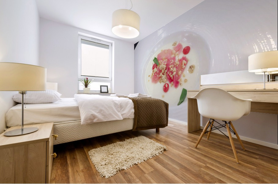 Poached Rhubarb Mural print