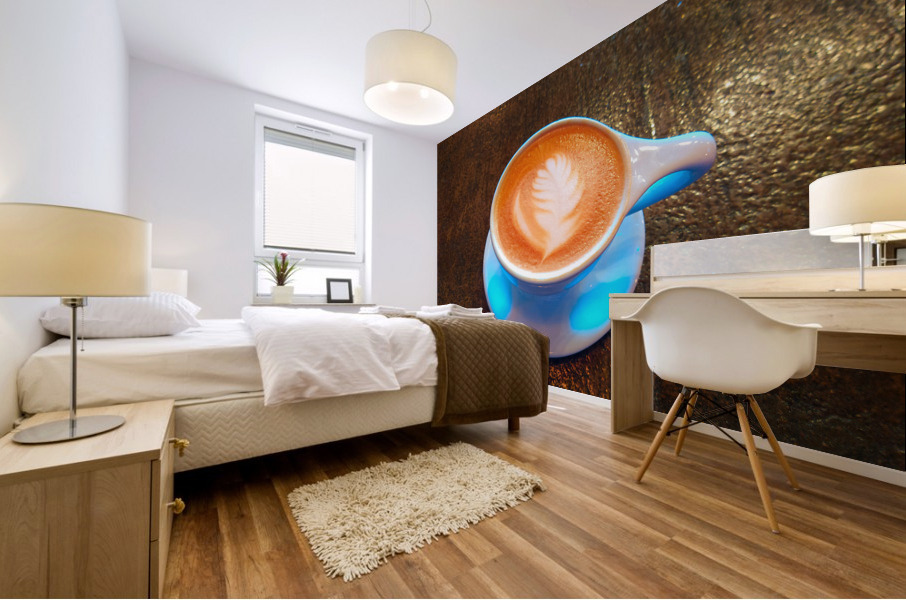 Frothy Feather Lavender Vanilla Latte Mural print