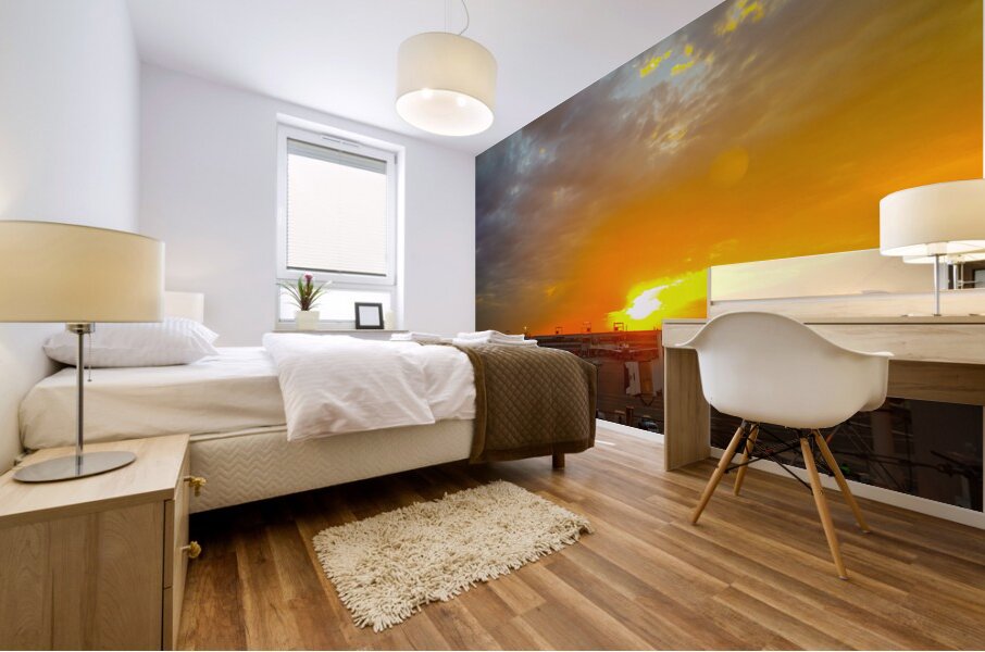  Runway Sunset Mural print