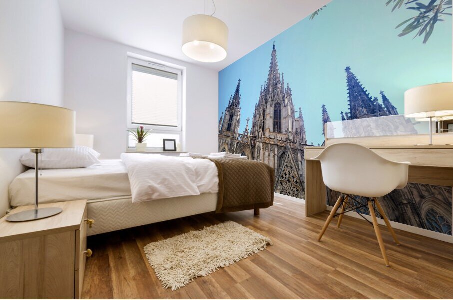 Gothic Roots Olive Crowns: The Cathedral at an Angle of Awe Mural print
