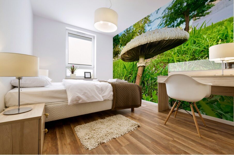 The Watcher in the Grass Mural print