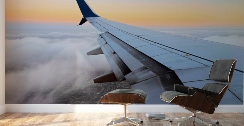 Above the Bay of SanFran– A Quiet Drift at Dusk - Spring 2025 Wall Murals