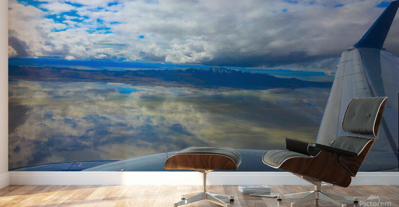 Reflections Over Great Salt Lake  Wall Murals