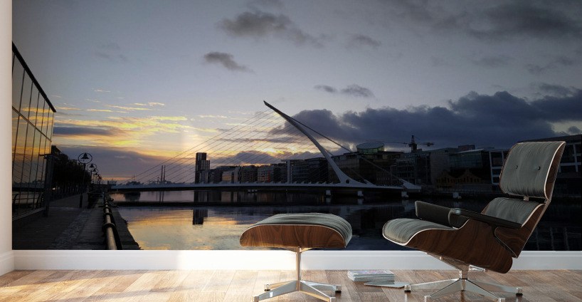 Calm Along River Quay 1B Wall Murals