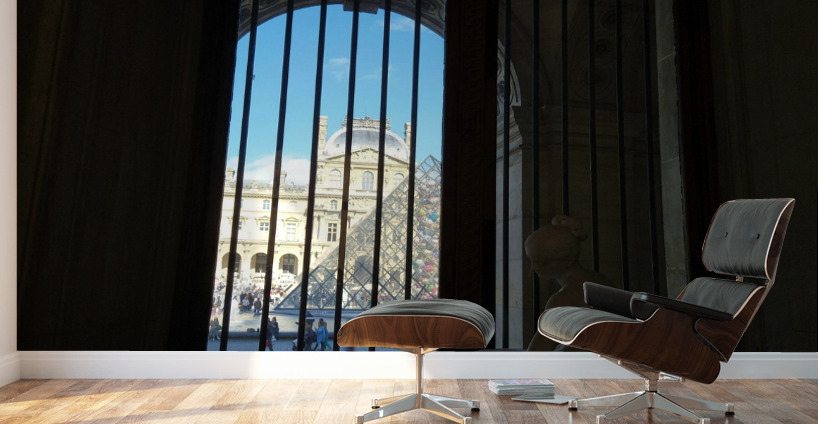 In Louvre with the View Wall Murals