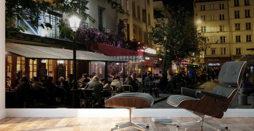 Streets of Paris -- Night Life 2 Wall Murals