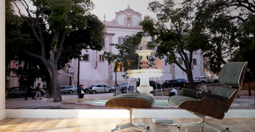 Lisbon Water Fountain 2 Wall Murals