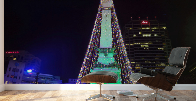 Christmas Tree Lights Wall Murals