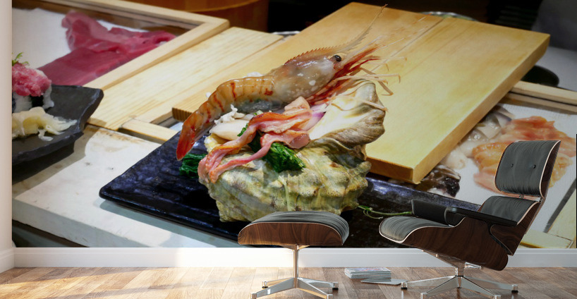 I Sea You Peeking Prawn Wall Murals