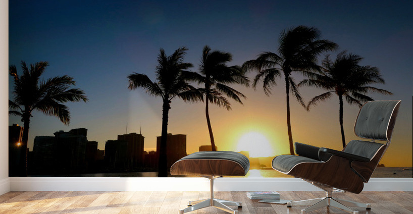 Hawaii Sunset Wall Murals