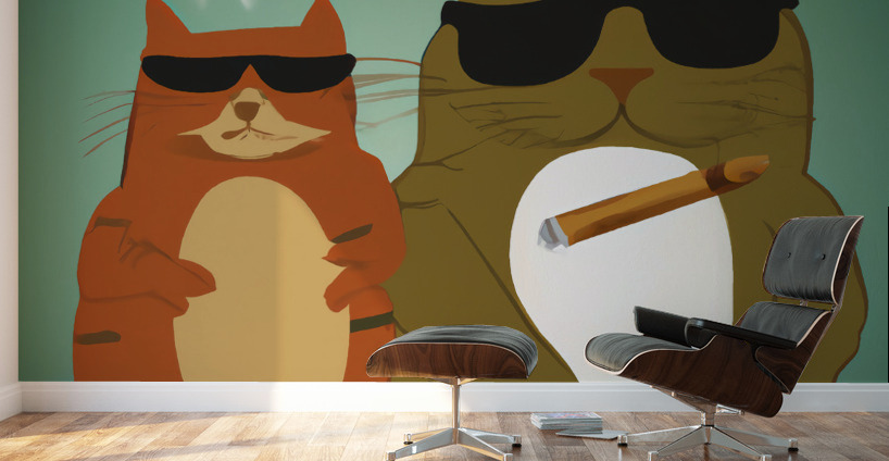 BadCatz Selfie 1B Wall Murals